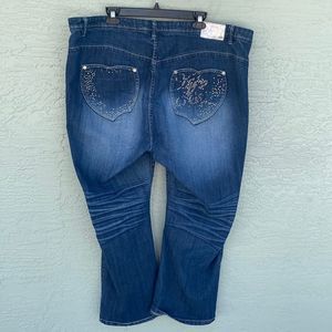 Apple Bottoms Jeans Sz 22 Rhinestone Embellished Jeans